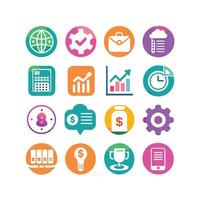 Business and Finance Icon Set Collection for Documents, Websites and Applications vector