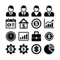 Business and Finance Icon Set Collection for Documents, Websites and Applications vector