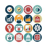 Business and Finance Icon Set Collection for Documents, Websites and Applications vector