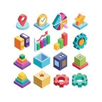 Business and Finance Icon Set Collection for Documents, Websites and Applications vector