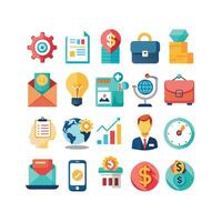 Business and Finance Icon Set Collection for Documents, Websites and Applications vector