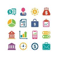 Business and Finance Icon Set Collection for Documents, Websites and Applications vector