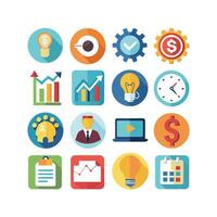 Business and Finance Icon Set Collection for Documents, Websites and Applications vector