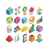 Business and Finance Icon Set Collection for Documents, Websites and Applications vector