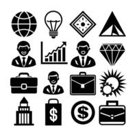 Business and Finance Icon Set Collection for Documents, Websites and Applications vector