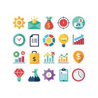 Business and Finance Icon Set Collection for Documents, Websites and Applications vector