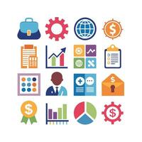 Business and Finance Icon Set Collection for Documents, Websites and Applications vector