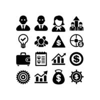 Business and Finance Icon Set Collection for Documents, Websites and Applications vector