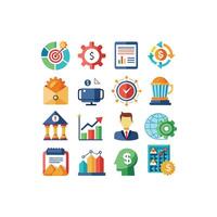 Business and Finance Icon Set Collection for Documents, Websites and Applications vector