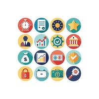 Business and Finance Icon Set Collection for Documents, Websites and Applications vector