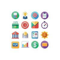 Business and Finance Icon Set Collection for Documents, Websites and Applications vector
