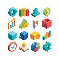 Business and Finance Icon Set Collection for Documents, Websites and Applications vector