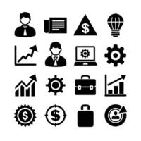 Business and Finance Icon Set Collection for Documents, Websites and Applications vector