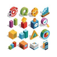 Business and Finance Icon Set Collection for Documents, Websites and Applications vector