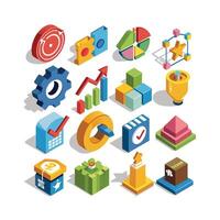 Business and Finance Icon Set Collection for Documents, Websites and Applications vector
