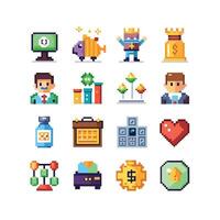 Business and Finance Icon Set Collection for Documents, Websites and Applications vector
