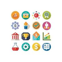 Business and Finance Icon Set Collection for Documents, Websites and Applications vector