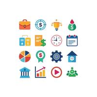 Business and Finance Icon Set Collection for Documents, Websites and Applications vector