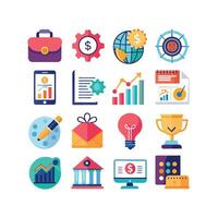 Business and Finance Icon Set Collection for Documents, Websites and Applications vector