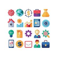 Business and Finance Icon Set Collection for Documents, Websites and Applications vector