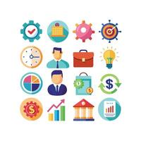 negocio y Finanzas icono conjunto colección para documentos, sitios web y aplicaciones vector
