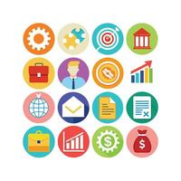 Business and Finance Icon Set Collection for Documents, Websites and Applications vector