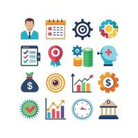 negocio y Finanzas icono conjunto colección para documentos, sitios web y aplicaciones vector