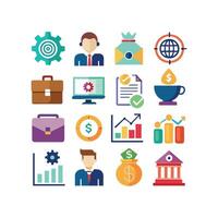 negocio y Finanzas icono conjunto colección para documentos, sitios web y aplicaciones vector