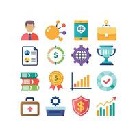 negocio y Finanzas icono conjunto colección para documentos, sitios web y aplicaciones vector