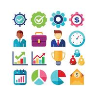 negocio y Finanzas icono conjunto colección para documentos, sitios web y aplicaciones vector