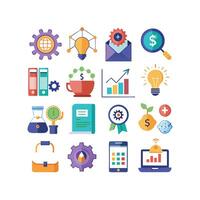 Business and Finance Icon Set Collection for Documents, Websites and Applications vector