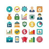 Business and Finance Icon Set Collection for Documents, Websites and Applications vector