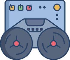 Recording audio linear color illustration vector