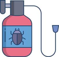 bug spray linear color illustration vector