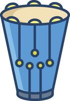 Snare Drum linear color illustration vector