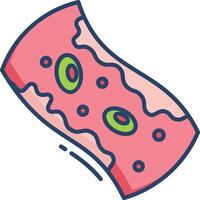 Cholesterol linear color illustration vector