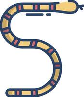 Snake linear color illustration vector