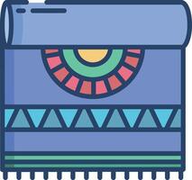 Carpet linear color illustration vector