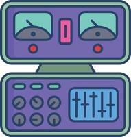 Amplifier linear color illustration vector