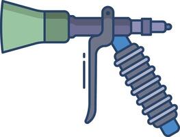 Pesticide gun linear color illustration vector