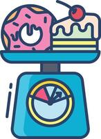 high cholesterol linear color illustration vector