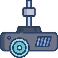 Projector linear color illustration vector