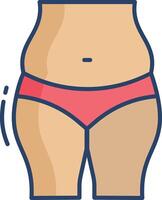 fat linear color illustration vector
