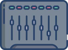 Console linear color illustration vector