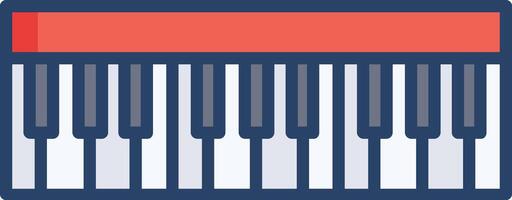 Keyboard linear color illustration vector