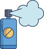 Spray bottle linear color illustration vector