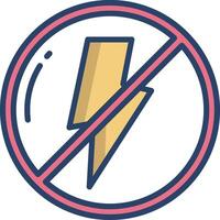 Flash Off linear color illustration vector