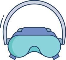 respirator glass linear color illustration vector