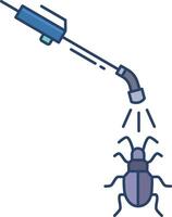 bug killer linear color illustration vector