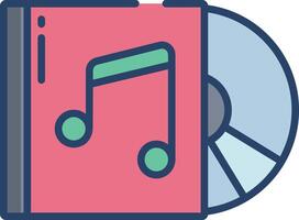Compact Disc linear color illustration vector
